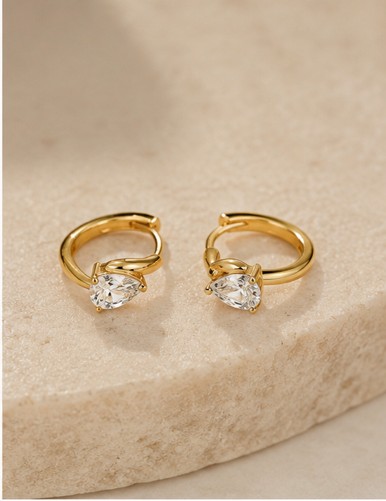 Hoop Earring in Moissanite