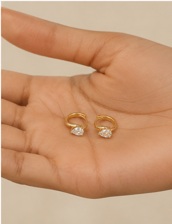 Hoop Earring in Moissanite