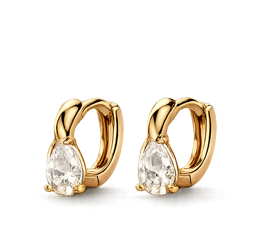 Hoop Earring in Moissanite